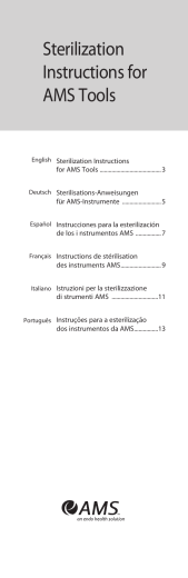 Instrucciones para la esterilización de los instrumentos AMS
