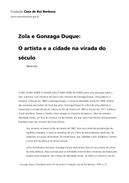 Zola e Gonzaga Duque: o artista e a cidade na virada do século