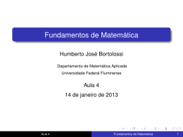 Fundamentos de Matemática - Professores da UFF