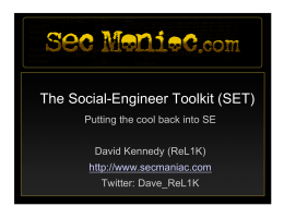 The Social-Engineer Toolkit (SET)