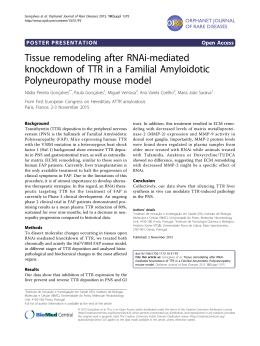 Tissue remodeling after RNAi-mediated knockdown of TTR in a
