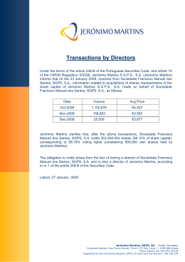 Transactions by Directors