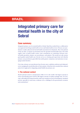 Integrated primary care for mental health in the city of Sobral