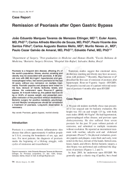 Remission of Psoriasis after Open Gastric Bypass