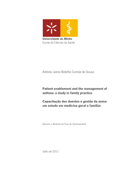 António Jaime Botelho Correia de Sousa Patient enablement and