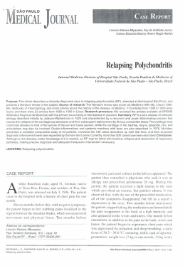 Relapsing Polychondritis - Centro Cochrane do Brasil