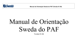Manual de Orientação Sweda do PAF (Versão 01.06)