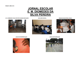 JORNAL ESCOLAR E. M. DIOMEDES DA SILVA PEREIRA