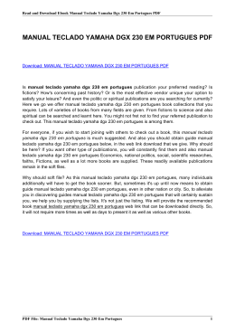 manual teclado yamaha dgx 230 em portugues pdf
