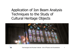 Application of Ion Beam Analysis Techniques to the Study of