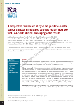 A prospective randomised study of the paclitaxel-coated