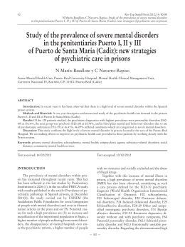Study of the prevalence of severe mental disorders in the