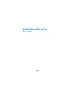 Nokia 500 Auto Navigation User Guide