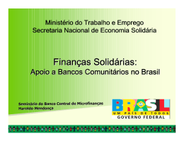 Palestra apresentada - Banco Central do Brasil