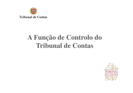 A função de controlo do Tribunal de Contas