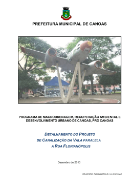 Anexo X - Relatório da Obra - Prefeitura Municipal de Canoas