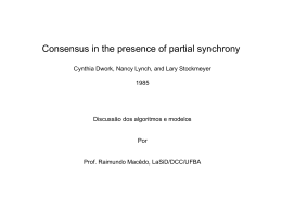 Consensus in the presence of partial synchrony
