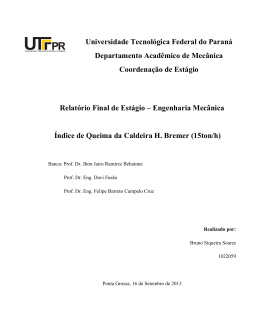 Modelo de Relatório - Universidade Tecnológica Federal do Paraná