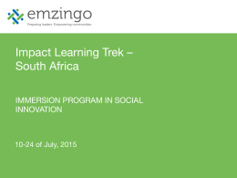 Impact Learning Trek – South Africa