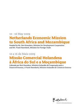 Netherlands Economic Mission to South Africa and
