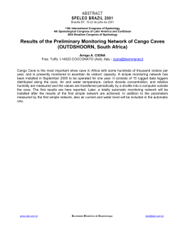 Results of the Preliminary Monitoring Network of Cango Caves