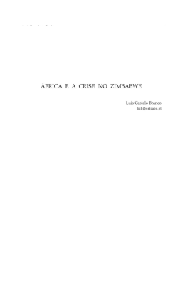 ÁFRICA E A CRISE NO ZIMBABWE