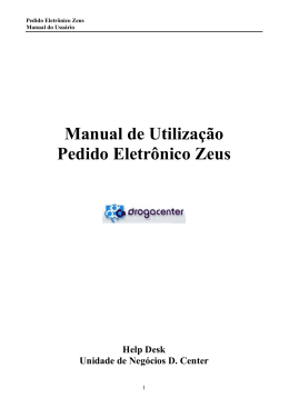 Manual de Utilização Pedido Eletrônico Zeus