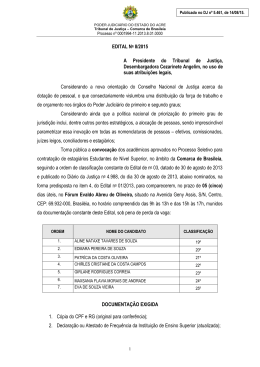 EDITAL nº 8 - 5ª convocação - BRASILEIA