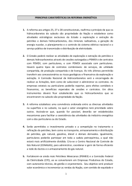 PRINCIPAIS CARATERÍSTICAS DA REFORMA ENERGÉTICA 1. A