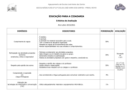 Critérios - Agrupamento de Escolas José Maria dos Santos