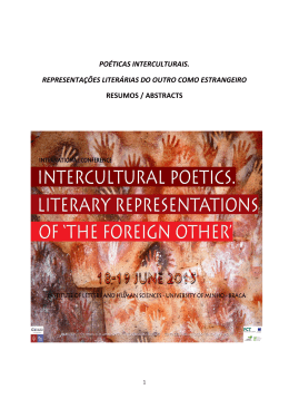 poéticas interculturais. representações literárias do outro
