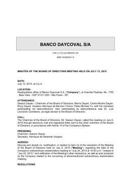 BANCO DAYCOVAL S/A