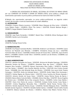 ordem dos advogados do brasil seção minas gerais exame de