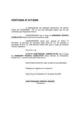 (017-2009- Nomeia Assessor Técnico Legislativo