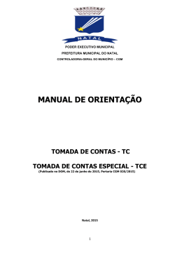 Confira o manual - Prefeitura Municipal do Natal
