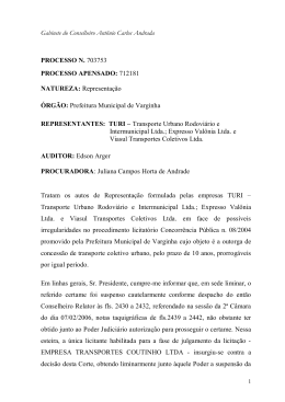 Leia o voto na íntegra - Conselheiro Antônio Carlos Andrada