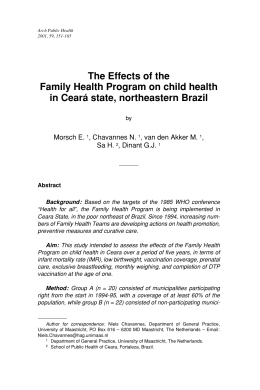 The Effects of the Family Health Program on child health in Ceará