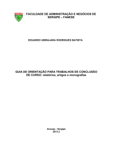 Guia de Orientação Relatório Estágio e TCC - Fórum