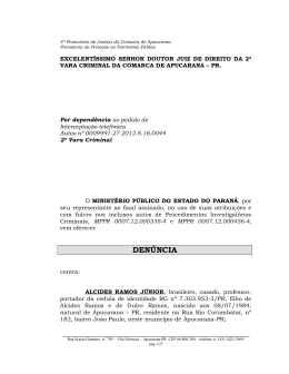 Leia a íntegra da denúncia. - Ministério Público do Paraná