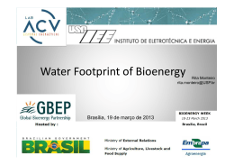 Water Footprint of Bioenergy