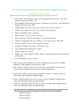 List of books on Afro-Brazilian and African Diaspora Studies for
