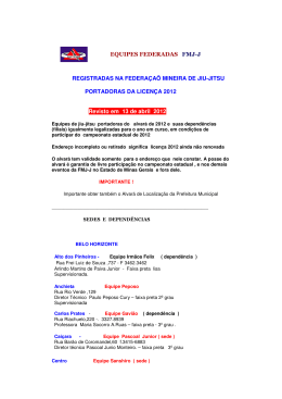 EQUIPES 2012 - Federação Mineira de Jiu