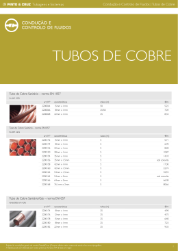 TUBOS DE COBRE - Grupo Pinto & Cruz