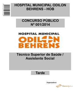 Técnico Superior de Saúde / Assistente Social CONCURSO