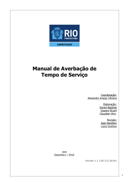 Manual - Prefeitura do Rio de Janeiro