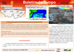 Data: 26/11/2012 Meteorologista: Helder Farias Previsão do Tempo