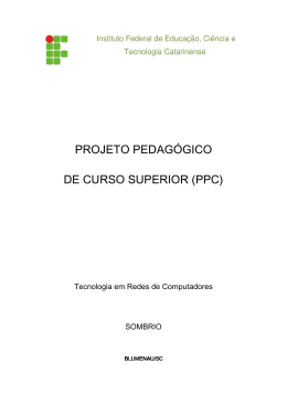 PROJETO PEDAGÓGICO DE CURSO SUPERIOR (PPC)