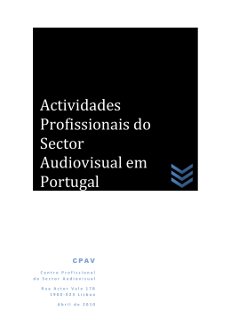 Actividades Profissionais do Sector Audiovisual em Portugal