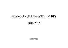 PLANO ANUAL DE ATIVIDADES 2012/2013 - EPG