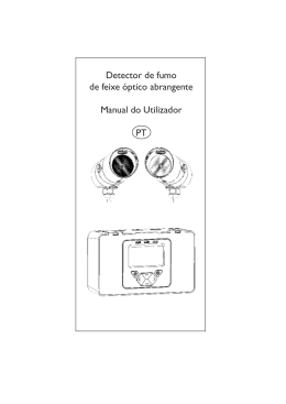 Detector de fumo de feixe óptico abrangente Manual do Utilizador PT